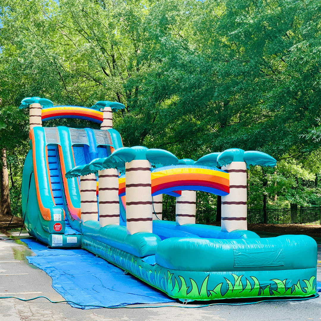 21’ Dual Lane Water Slide w’ Slip n’ Slide